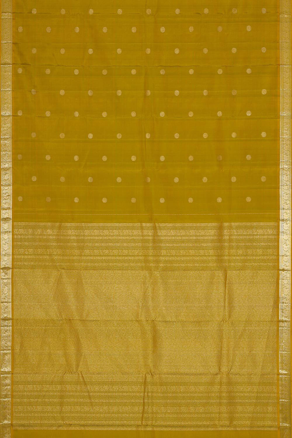 Image of Kanchipattu Olive Green Brocade Saree